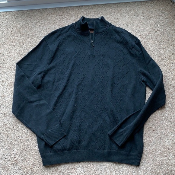 Perry Ellis quarter zip pullover sweater - Picture 1 of 5